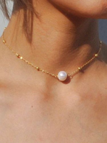 Collar de Clavícula de Perlas de Imitación - ZAFUL - Modalova