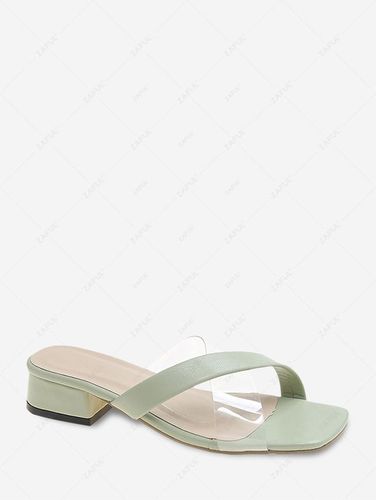 Transparent Cross Low Heel Sandals - ZAFUL Product Catalog (GBP) - Modalova