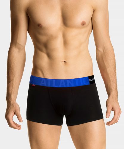 Man boxers PREMIUM with mikromodal - black/blue - Atlantic - Modalova