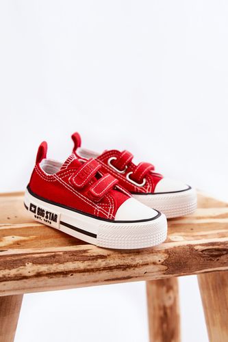 Children's Cloth Sneakers With Velcro BIG STAR KK374076 Red - BIG STAR SHOES - Modalova