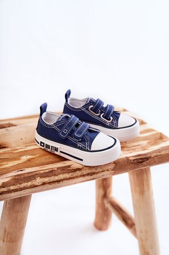 Children's Cloth Sneakers With Velcro BIG STAR KK374081 Navy blue - BIG STAR SHOES - Modalova