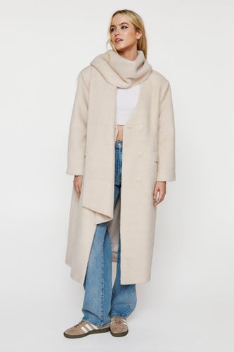 Womens Premium Wool Blend Scarf Coat - - 4 - Nasty Gal - Modalova