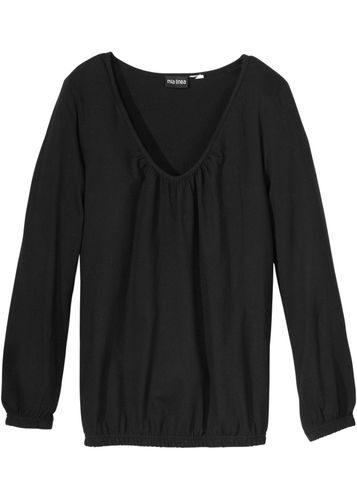 Camiseta larga con cuello en V - bpc bonprix collection - Modalova