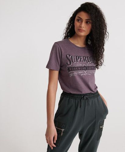 Workwear-T-Shirt in Metallic-Optik - Superdry - Modalova