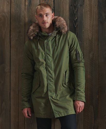 Parka con ribete de pelo sintético Service - Superdry - Modalova