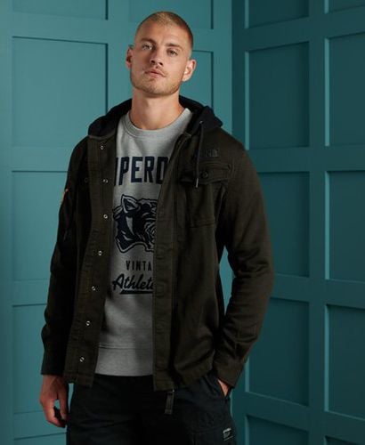 Sudadera con capucha, parches y estilo militar Core - Superdry - Modalova