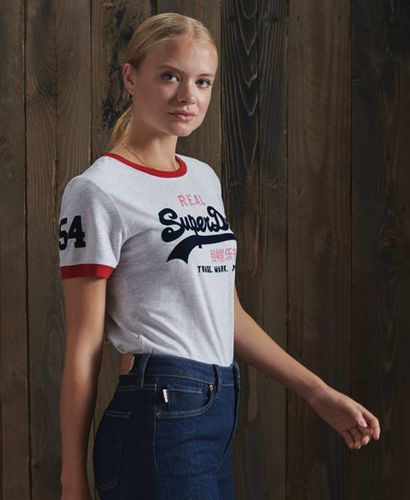 Camiseta Varsity con ribetes en contraste y logo Vintage - Superdry - Modalova
