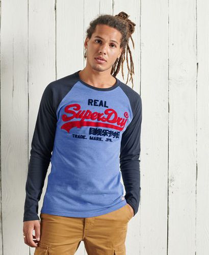 Camiseta con manga larga raglán y logo Vintage - Superdry - Modalova