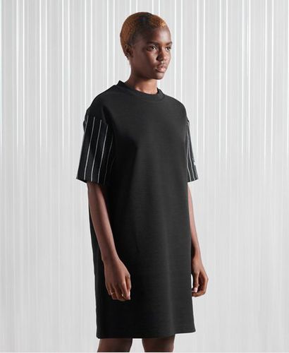 Women's Sdx Limited Edition Sdx Heavy T-Shirt Dress Light Grey / Black Stripe - Size: S/M - Superdry - Modalova