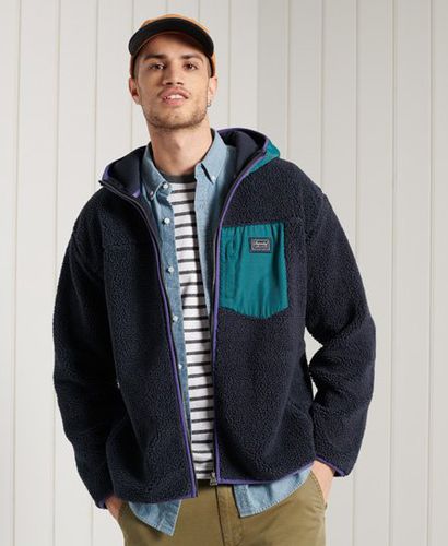 Sudadera con capucha, cremallera integral y borreguillo - Superdry - Modalova