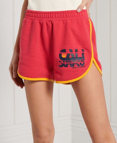 Women's Cali Jersey Shorts Red / Roccoco - Size: 10 - Superdry - Modalova
