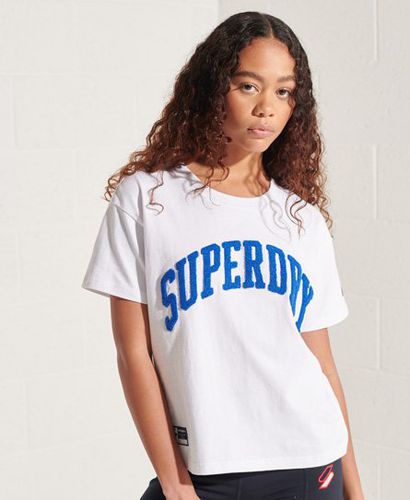 Women's Kastenförmiges Varsity Arch T-Shirt - Größe: 40 - Superdry - Modalova