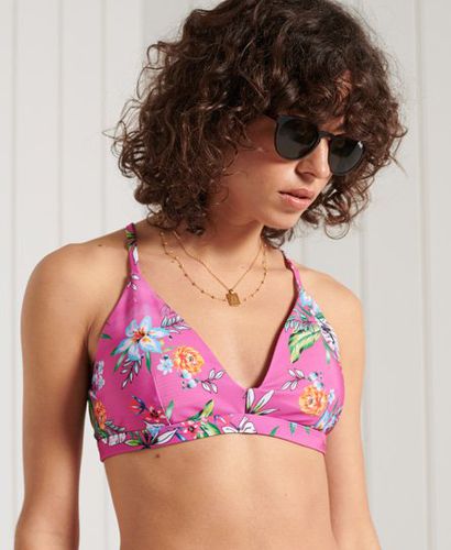 Women's Surf Top Bikini Pink / Tropical Rose Violet - Size: 12 - Superdry - Modalova