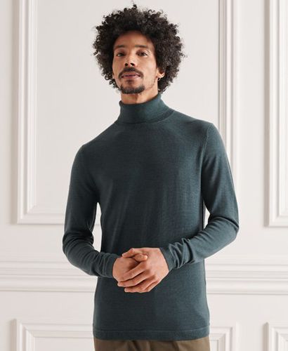 Men's Merino Rollneck Jumper Khaki / Gramercy Green Marl - Size: Xxl - Superdry - Modalova