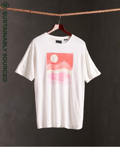 Camiseta de lino con gráfico - Superdry - Modalova