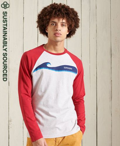 Camiseta de béisbol de manga larga de algodón orgánico Cali Surf - Superdry - Modalova