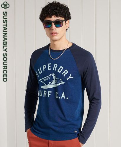 Camiseta de béisbol de manga larga de algodón orgánico Cali Surf - Superdry - Modalova