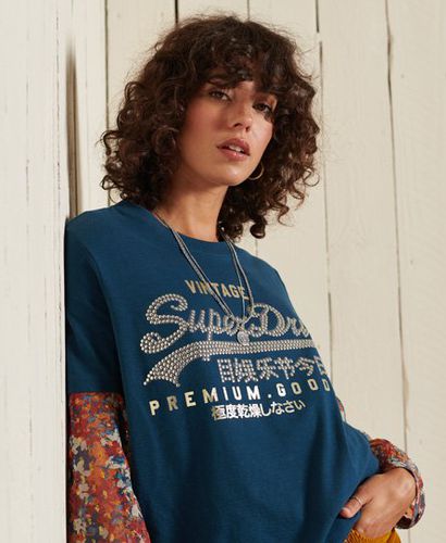 Damen Farblich Abgestimmtes Vintage Logo T-Shirt - Größe: 38 - Superdry - Modalova