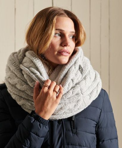 Women's Tweed Cable Snood Light Grey / Light Grey Marl - Size: 1SIZE - Superdry - Modalova