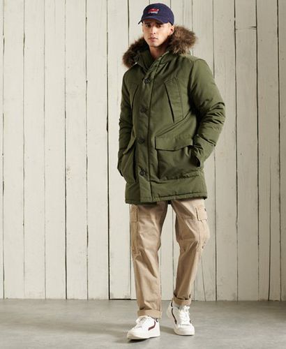 Men's Everest Parka Coat Khaki / Army Khaki - Size: S - Superdry - Modalova