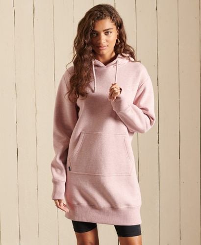 Women's Vintage Logo Embroidered Hoodie Dress Pink / Soft Pink Marl - Size: 6 - Superdry - Modalova