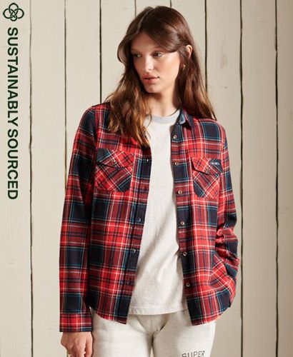 Women's Organic Cotton Classic Lumberjack Shirt Red / Kilburn Check Red - Size: 10 - Superdry - Modalova