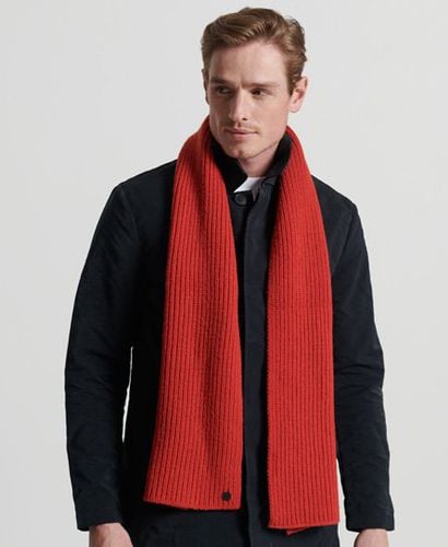 Men's Studios Premium Ribbed Scarf Orange / Pureed Pumpkin - Size: 1SIZE - Superdry - Modalova