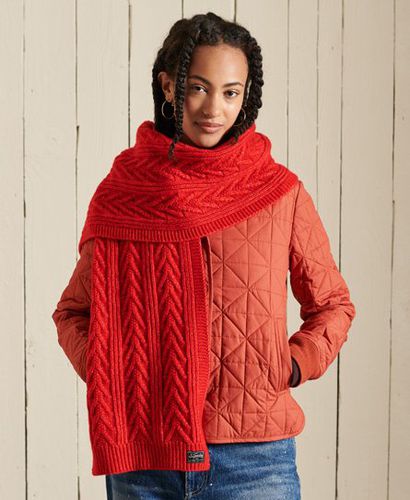 Women's Cable Lux Scarf / Flame Marl - Size: 1SIZE - Superdry - Modalova