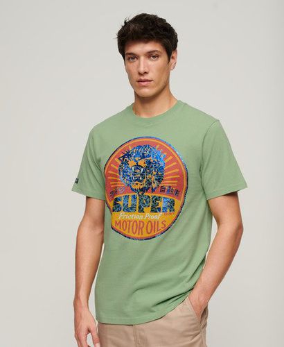Men's Gasoline Workwear T-Shirt Green / Soft Green - Size: XL - Superdry - Modalova