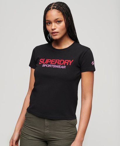 Damen Figurbetontes Sportswear T-Shirt mit Logo - Größe: 38 - Superdry - Modalova
