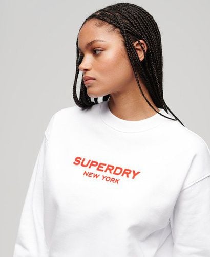 Women's Sport Luxe Crew Sweatshirt White / Brilliant White - Size: 16 - Superdry - Modalova