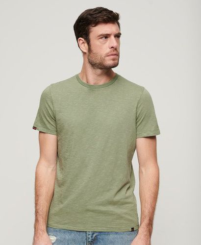 Men's Crew Neck Slub Short Sleeved T-shirt Green / Sea Spray Green - Size: XL - Superdry - Modalova
