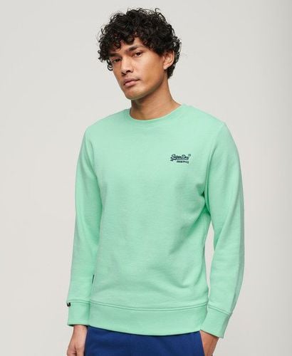 Men's Essential Logo Crew Sweatshirt Green / Spearmint Light Green - Size: L - Superdry - Modalova