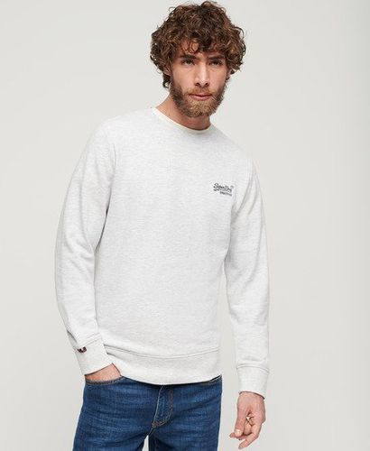 Men's Essential Logo Crew Sweatshirt Light Grey / Glacier Grey Marl - Size: M - Superdry - Modalova
