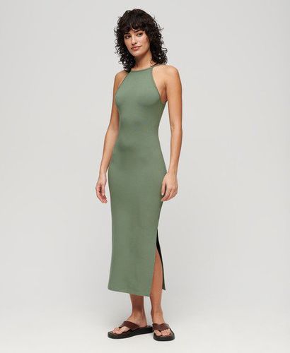 Women's Jersey Lace Back Midi Dress / Laurel Khaki - Size: 10 - Superdry - Modalova