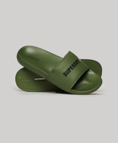 Men's Tarp Vegan Pool Sliders Khaki / Olive Khaki - Size: 6-7 - Superdry - Modalova