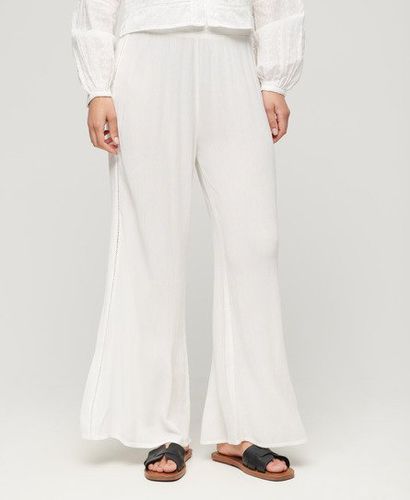 Ladies Comfortable Beach Pants, White, Size: 14 - Superdry - Modalova