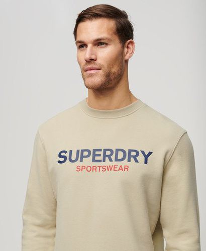 Men's Sportswear Logo Loose Crew Sweatshirt Beige / Pelican Beige - Size: L - Superdry - Modalova