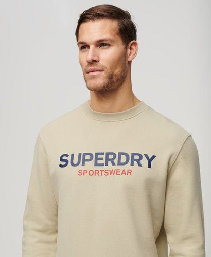 Men's Sportswear Logo Loose Crew Sweatshirt Beige / Pelican Beige - Size: M - Superdry - Modalova