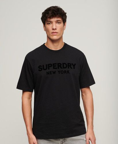 Men's Luxury Sport Loose Fit T-Shirt Black / Black/black - Size: L - Superdry - Modalova