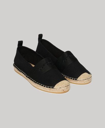 Women's Canvas Espadrille Shoes Black - Size: 7 - Superdry - Modalova