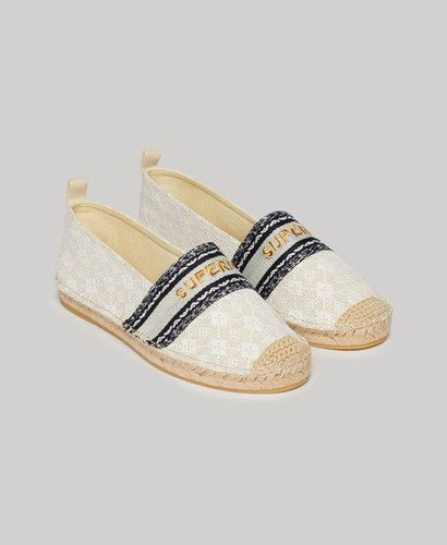 Women's Canvas Espadrille Overlay Shoes Beige / Natural - Size: 4 - Superdry - Modalova