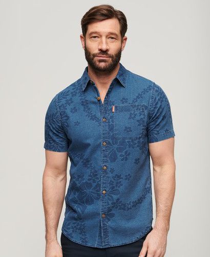 Men's Vintage Loom Short Sleeve Shirt Dark Blue / Surf School Indigo - Size: M - Superdry - Modalova