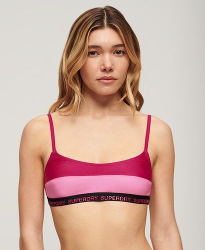 Ladies Striped Elastic Bralette Bikini Top, Pink, Size: 16 - Superdry - Modalova
