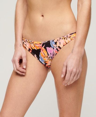 Women's Printed Classic Bikini Briefs Black / Orange Tropic - Size: 12 - Superdry - Modalova