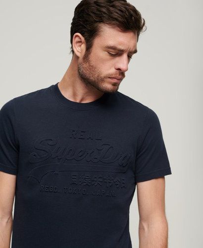 Men's Embossed Vintage Logo T-Shirt / Nautical - Size: M - Superdry - Modalova