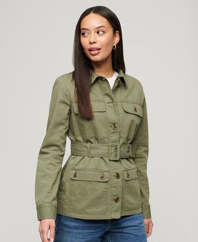 Damen Safari-Jacke aus Baumwolle mit Gürtel - Größe: 36 - Superdry - Modalova