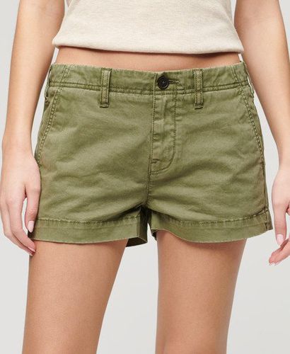 Women's Chino Hot Shorts Green / Olive Khaki - Size: 8 - Superdry - Modalova