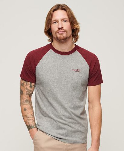 Men's Organic Cotton Essential Logo Baseball T-Shirt / Grey Marl/Vintage Marl - Size: M - Superdry - Modalova