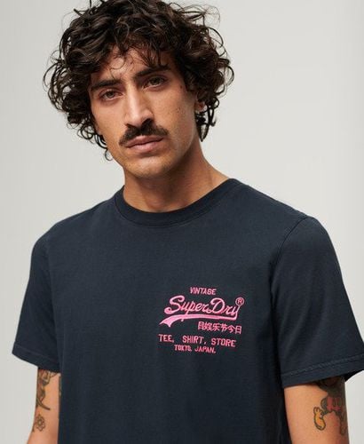 Men's Neon Vintage Logo T-Shirt / Eclipse - Size: L - Superdry - Modalova